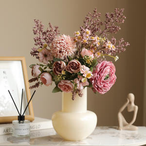 S957 <span class=keywords><strong>automne</strong></span> couleur faux séché Floral brûlé bord rosée Lotus amant herbe artificielle fleur plante <span class=keywords><strong>Bouquet</strong></span> pour mariage décoration <span class=keywords><strong>de</strong></span> la maison - Product Image 5