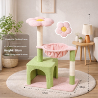 Arbre à chat robuste, écologique et durable avec poteaux en sisal, structure d'escalade multi-niveaux en velours pour chats d'intérieur, emballage en carton