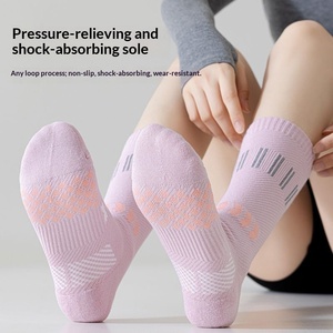 <span class=keywords><strong>Chaussettes</strong></span> <span class=keywords><strong>de</strong></span> cyclisme réfléchissantes à motif géométrique, pour hommes et femmes, tube long, sport, vélo, fitness, compression - Product Image 4
