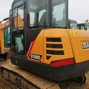 Excavatrice d'occasion SANY SY60C Mini 6 tonnes, pelle hydraulique sur chenilles d'occasion SY75C SY95C en stock pour la vente et la livraison mondiales - Product Image 1