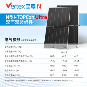 Panneau solaire Trinasolar Vertex N 720W à double vitrage, module photovoltaïque haute efficacité - Product Image 3