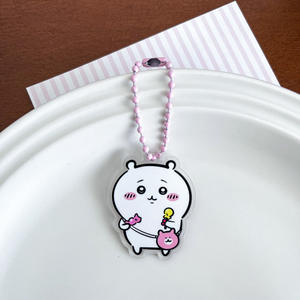 Llavero de Chiikawa Uzachiqiyikawa Kawa con Ocho Cuentas Pequeñas, Colgante de Dibujos Animados, Anillo para Llaves - Product Image 6