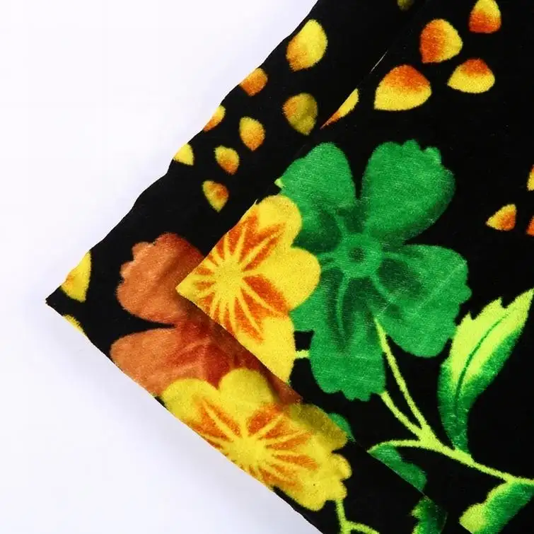 Medium Weight Cheap Velour Upholstery Super Soft Fabric Printing Velvet For Clothing