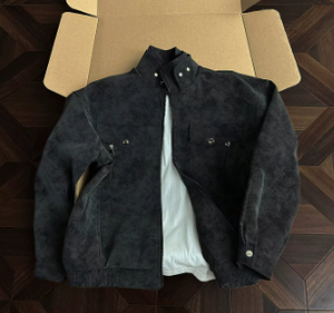 Nouvelle veste <span class=keywords><strong>en</strong></span> <span class=keywords><strong>cuir</strong></span> PU rétro à col montant pour <span class=keywords><strong>homme</strong></span>, style américain haut de gamme, tendance, coupe oversize, pour motard 2025 - Product Image 3