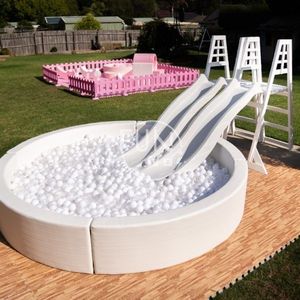 Ensemble de jeux rose pour location événementielle, équipement de parc d'attractions, jeux souples d'extérieur pour enfants, ensemble de jeux souples d'intérieur pour tout-petits avec piscine à balles - Product Image 5