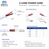 Cable de Alimentación de Cobre Estañado con Aislamiento de PVC Estándar Estadounidense, 18-26AWG VW-1, Retardante de Llama, Marca DeTong, Fabricante OEM al por Mayor