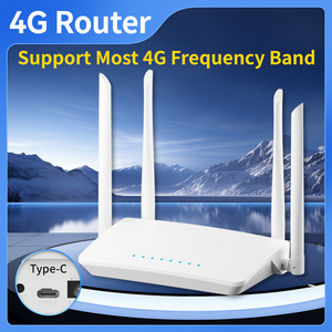 4G Wifi 6 Крытый мобильный Wifi роутер 4 порта 4 антенна <span class=keywords><strong>SIM</strong></span>-карта 300 Мбит/с маршрутизатор Wifi 4g с <span class=keywords><strong>Sim</strong></span>-картой - Product Image 4