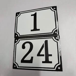 מסורתי בית וינטג פורצלן מתכת בית פורצלן מספר שלט אמייל לוח מספר מתכת - Product Image 2