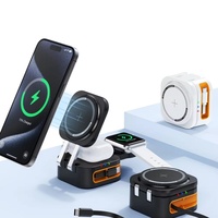 Nouveauté 2026 : Support de charge magnétique sans fil 3-en-1 avec câble télescopique extensible, station portable pour téléphones et écouteurs