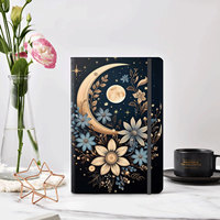 LABON Cahier d'écriture magique Witchcore Botanical Moon Flowers Celestial Witchy Hardcover Notebook Journal