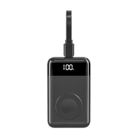 Chargeur Portable 3000mAh chargeur Portable batterie externe avec câble intégré porte-clés de voyage batterie pour Apple Watch noir