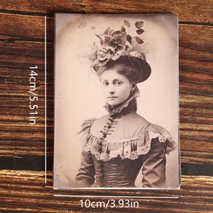 JAI IMAN Kit di <span class=keywords><strong>Carta</strong></span> <span class=keywords><strong>per</strong></span> <span class=keywords><strong>Decoupage</strong></span> con 32 Fogli e 32 Adesivi in Stile Fotografico Vintage dell'Era Vittoriana - Product Image 2