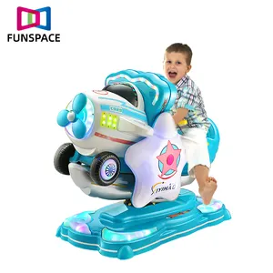 Funspace kapalı eğlence parkı sürmek sikke işletilen çocuklar mutlu sallanan salıncak binilen oyuncaklar uçak bebek sallanan makinesi