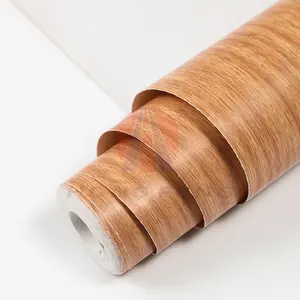 Papier peint décoratif aspect bois papier de Contact amovible papier peint vinyle à Grain de bois blanc brun