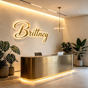 Insegna con Lettere Retroilluminate Personalizzate, Lettere LED 3D per Attività Commerciali, Insegna Retroilluminata per Decorazione Murale Reception, Logo - Product Image 5