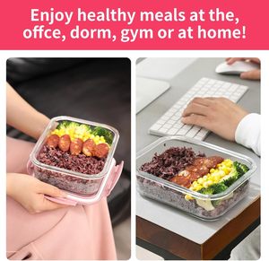 Fresh-keeping <b>Box</b> Kitchen sealed Lunch <b>Box</b> Microwave Heated Office High Borosilicate <b>Glass</b> Storage <b>Box</b> Healthy Student School - Product Image 2