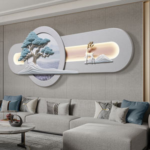 Décoration murale 3D moderne pour la maison, vente <span class=keywords><strong>en</strong></span> gros, <span class=keywords><strong>arbre</strong></span> tridimensionnel, design luxueux haut de gamme, peinture <span class=keywords><strong>en</strong></span> <span class=keywords><strong>relief</strong></span> dessinée à la main - Product Image 1