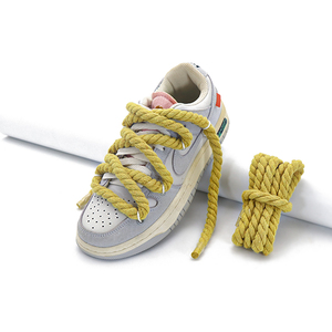 Weiou ren chất lượng Bông 8mm đa chức năng vòng dây màu giày chuỗi dày hơn màu trắng Ba sợi xoắn dây Giày Sneaker - Product Image 6