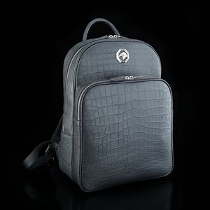 Sac à dos en cuir de crocodile pour homme, avec fermeture éclair, portable, résistant aux taches d'eau, aspect mat, haut de gamme, capacité 20-35L - Product Image 3