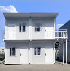 Casa Contenedor Móvil de Dos Pisos, Material de Panel Sándwich de Acero para Construcción en Exteriores, Hotel de Diseño Moderno, Instalación Rápida - Product Image 1