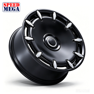 Ruedas para camioneta SUV, llantas Mega negras de aleación 26x12J con cara mecanizada, llantas de repuesto. - Product Image 3