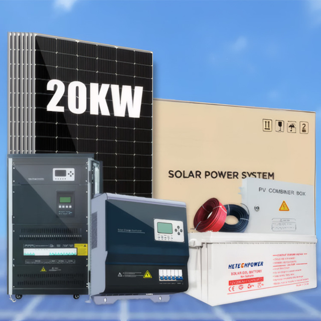 20kW Residential Hybrid Solar Power System with 20kwh Lithium Battery Backup and Lithium Iron Solar Energy Storage Kit