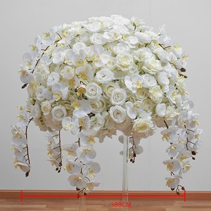 Nueva Decoración de Orquídeas Mariposa y Rosas Bordadas para Escenarios de Boda, Arreglos Florales Simulados para Comedores y Salas de Exposición - Product Image 4