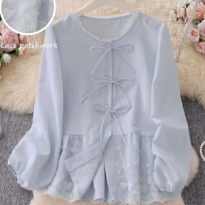 On Sale Lace Peplum Blouse Two-Piece Skirt Set Option | Alibaba.com