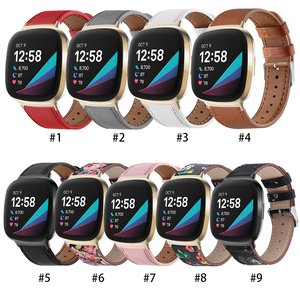 Classique Double Face <span class=keywords><strong>Bracelet</strong></span> En <span class=keywords><strong>Cuir</strong></span> De Vachette Pour <span class=keywords><strong>Fitbit</strong></span> <span class=keywords><strong>versa</strong></span> 3 /sens bande - Product Image 2