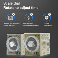 Relais temporisé à retardement scellé DC12V 24V AH3-B avec réinitialisation automatique de 0,1s à 24h pour l'automatisation industrielle