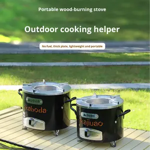 Poêle à <span class=keywords><strong>bois</strong></span> <span class=keywords><strong>en</strong></span> acier inoxydable, usine source, pour pique-nique <span class=keywords><strong>en</strong></span> extérieur et usage domestique, portable et multifonctionnel - Product Image 3