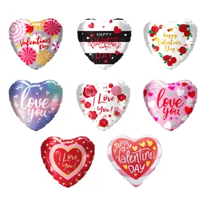 Custom Design New Arrival Heart Shaped Flower Printed Helium Balloons Happy Mothers Day Decorations China Mylar Balloons