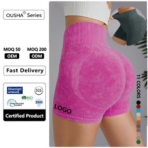 <span class=keywords><strong>Leggings</strong></span> Fitness a vita alta da donna senza soluzione di continuità in Spandex con sedere Scrunch abbigliamento sportivo pantaloncini a compressione Casual per ragazze atletica all'ingrosso - Product Image 1