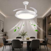 Ventilateur de plafond LED 42 pouces 96W avec télécommande, moteur silencieux, prêt pour le dropshipping, livraison gratuite, best-seller, très bien noté