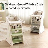 Chaise haute bébé directement de l'usine, chaise évolutive pour enfants, chaise à manger multifonctionnelle réglable pour tout-petits, pour la famille, vente en gros