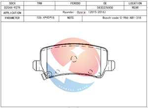 แผ่นรองหลังเซรามิก SDCX D2044 แบบประหยัด ปลอดภัย สำหรับ - Product Image 3
