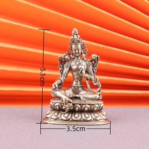 Statue de <span class=keywords><strong>Bouddha</strong></span> pour la maison, le salon ou le bureau, figurines décoratives rétro en laiton, statue de <span class=keywords><strong>Bouddha</strong></span> Tara verte chinoise tibétaine - Product Image 2