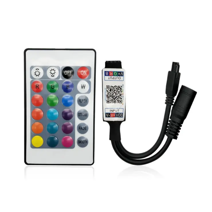 24 key IR smart phones APP bluet0oth control mini RGB led strip controller