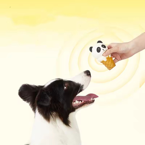 गर्म बिक्री पांडा आकार दांतों की सफाई रबर कुत्ते पालतू खिलौना पिल्ला हड्डियों के खिलौने टिकाऊ - Product Image 5