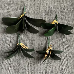 슈퍼 Z 꽃꽂이 리얼 터치 잎 인공 식물 에바 난초 꽃 호접란 잎