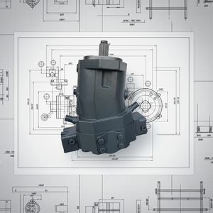 Moteur à piston hydraulique série A6VM, moteur à plongeur A6VM107 A6VM55 A6VM80 A6VM28HD1/63W-VZB020B - Product Image 1