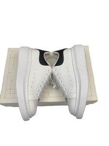 Baskets montantes blanches en cuir de vachette à semelle épaisse, plateforme de 5 cm, style muffin, à lacets, sportives et rétro, pour la marche - Product Image 4