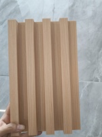 Panel Dinding Beralur 3D WPC Motif Kayu Modern, Pelapis Dinding Beralur, Dekorasi Latar Belakang TV Interior, Desain Grafis Hotel