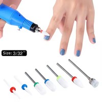 Ensemble de 7 fraises à ongles en céramique pour salon de beauté, embouts de fraisage en carbure de 3/32 po pour manucure