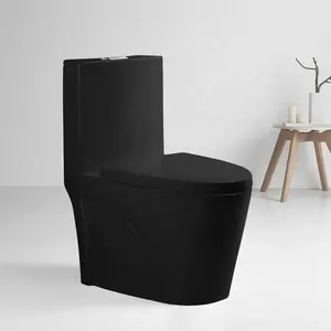 ZHONGYA Oem luxury style matte black color closestool dual flush toilet wc bathroom ceramic toilet