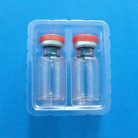 Plateau en plastique pour flacons de 3 ml, lot de 2, emballage blister de 10 ml, avec plateau blister rectangulaire en PVC, boîte en plastique pour poudre lyophilisée