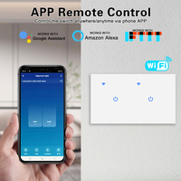 Interruptor de Luz Wifi de 2/4/6/8 Canales, Tipo 146, Botones Táctiles, Interruptor Inteligente Wifi Tuya, Compatible con Control por Voz de Google Home y Alexa