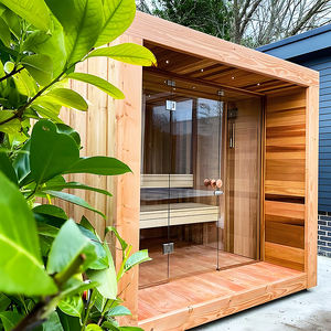 Sauna extérieur en bois à toit en pente personnalisé Vente <span class=keywords><strong>de</strong></span> maison Sauna Cabines <span class=keywords><strong>de</strong></span> <span class=keywords><strong>douche</strong></span> - Product Image 4