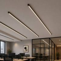Profilé LED fin en aluminium SHIZI à montage en surface, diffuseur plat gris foncé anodisé pour bande lumineuse, armoire domestique, OEM