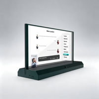 Écran intelligent de traduction OLED transparent double face de 30 pouces |   Écran tactile 10 points 1366x768 pour magasin de détail, centre commercial, animation